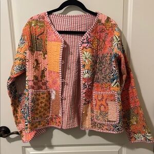 Handmade Patchwork Quilted Jacket - Multicolor